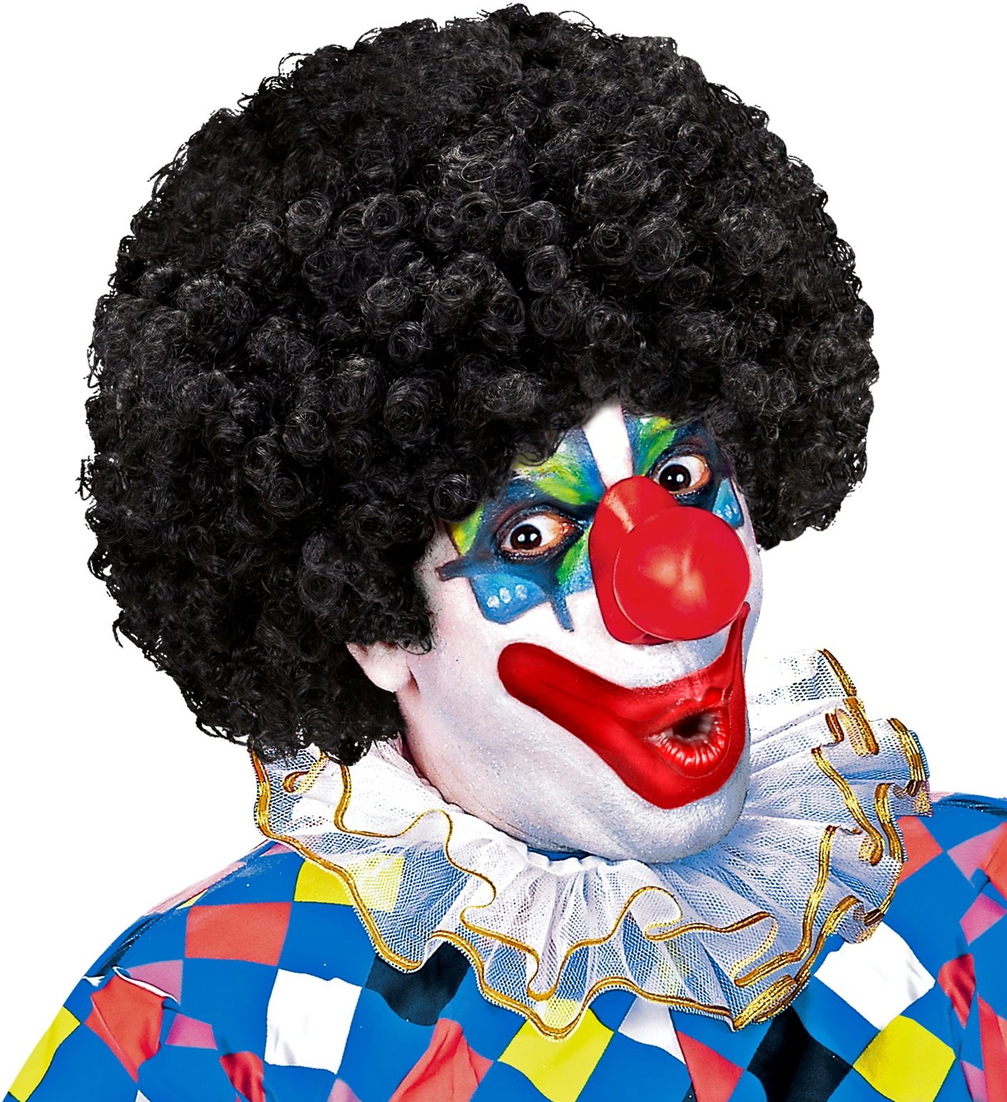 Zwarte Clowns Pruik