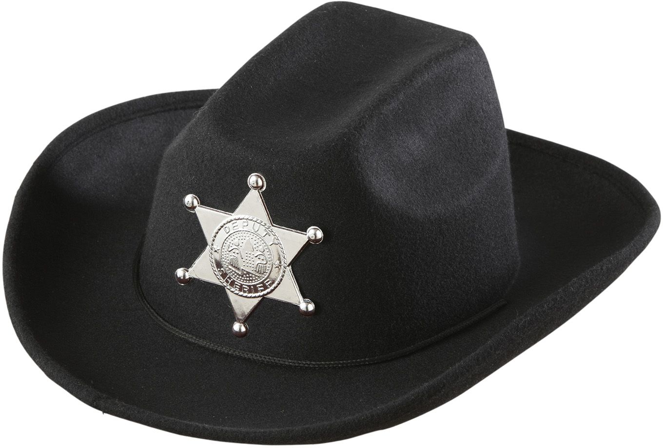 Zwarte Cowboyhoed met Sheriff Ster Kind