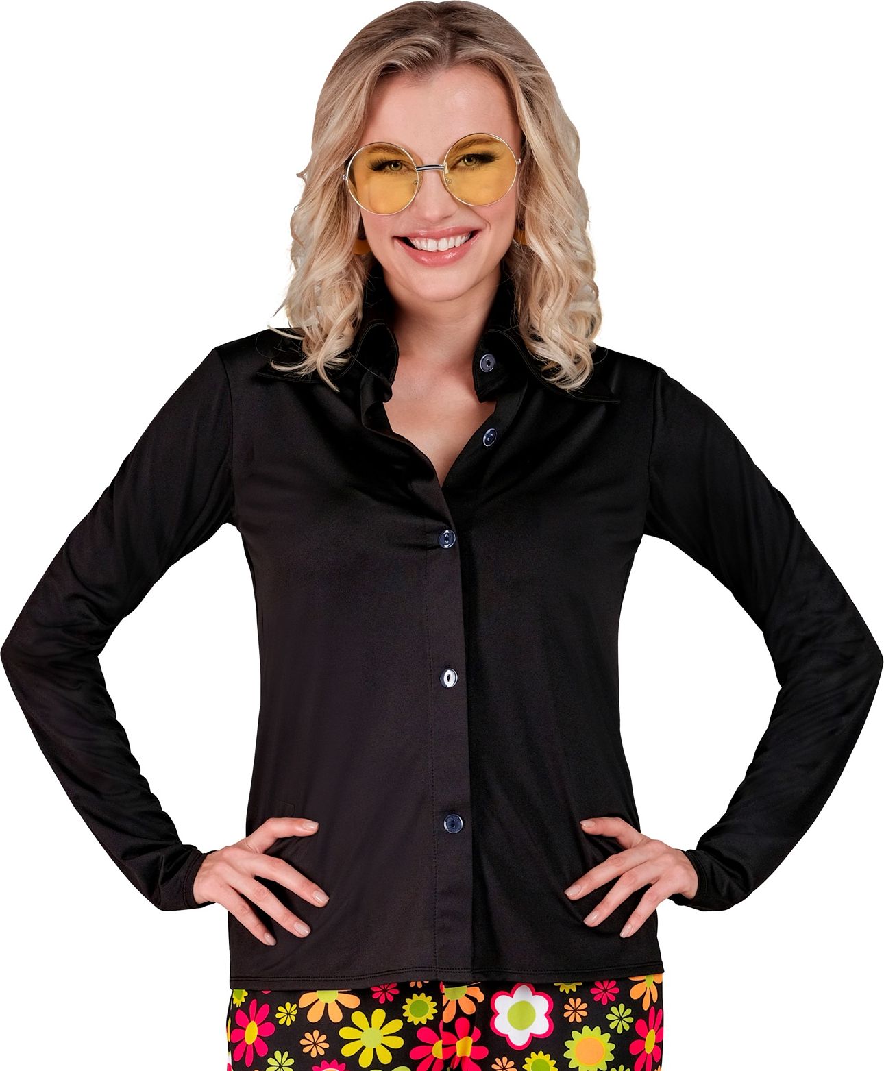 Zwarte Dames Blouse Carnaval