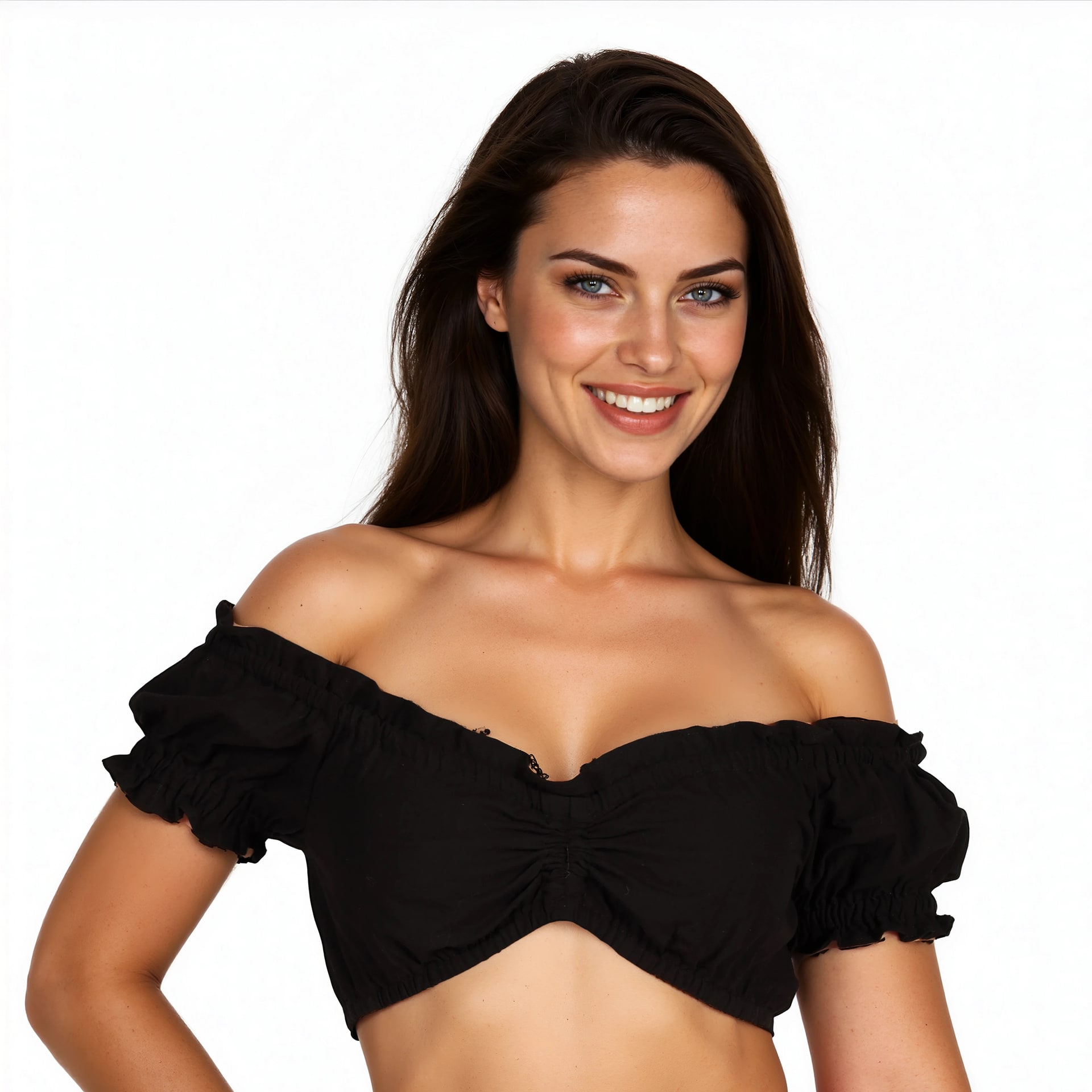 Zwarte Dirndl Blouse Dames Oktoberfest