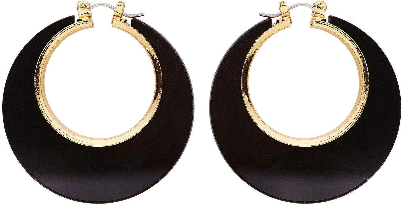 Zwarte Disco Oorbellen