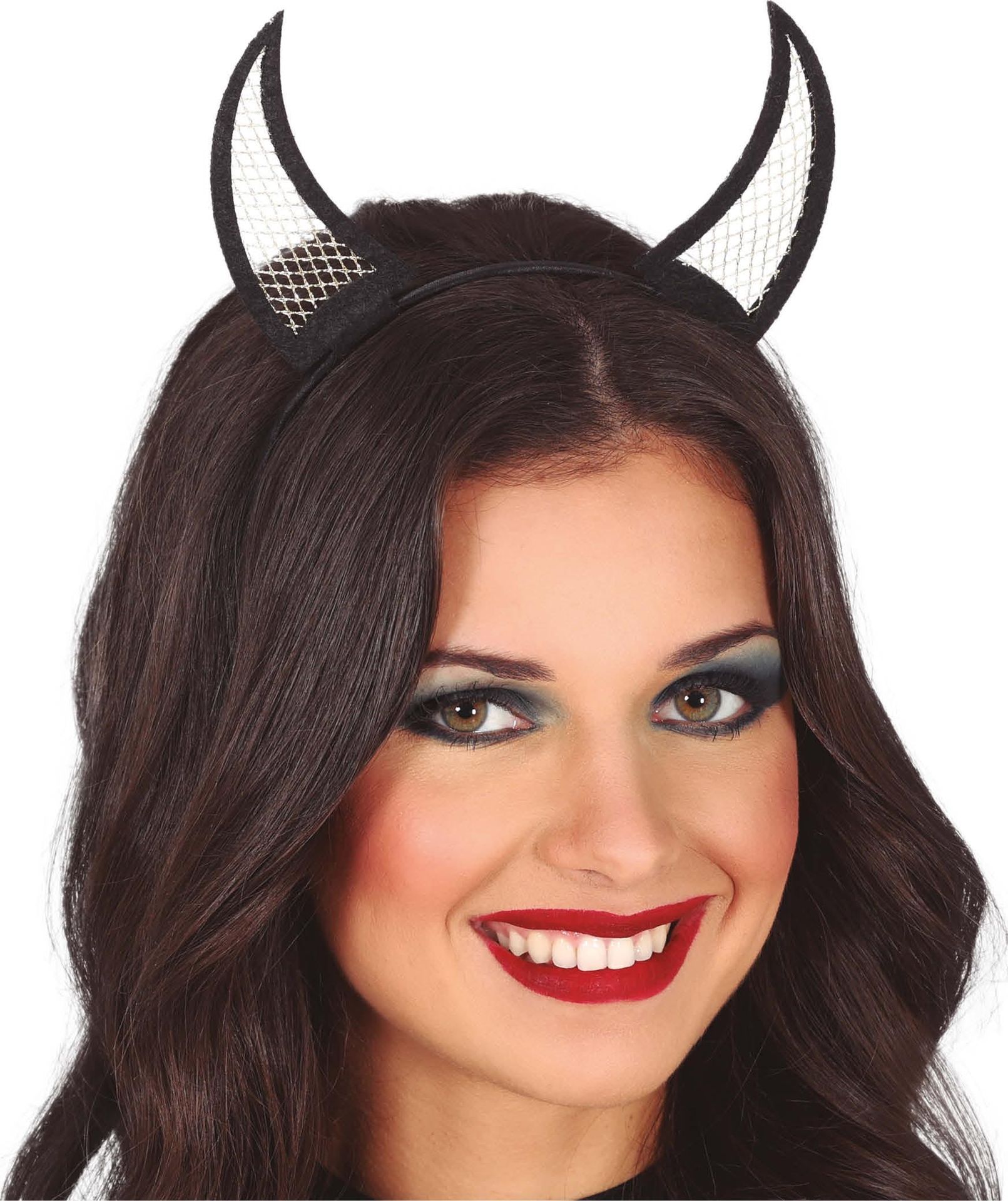 Zwarte Duivelhoorntjes Haarband