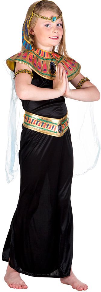 Zwarte egyptische prinses jurk kind