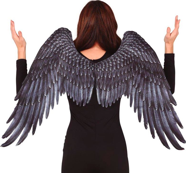 Zwarte Engelenvleugels Van Stof