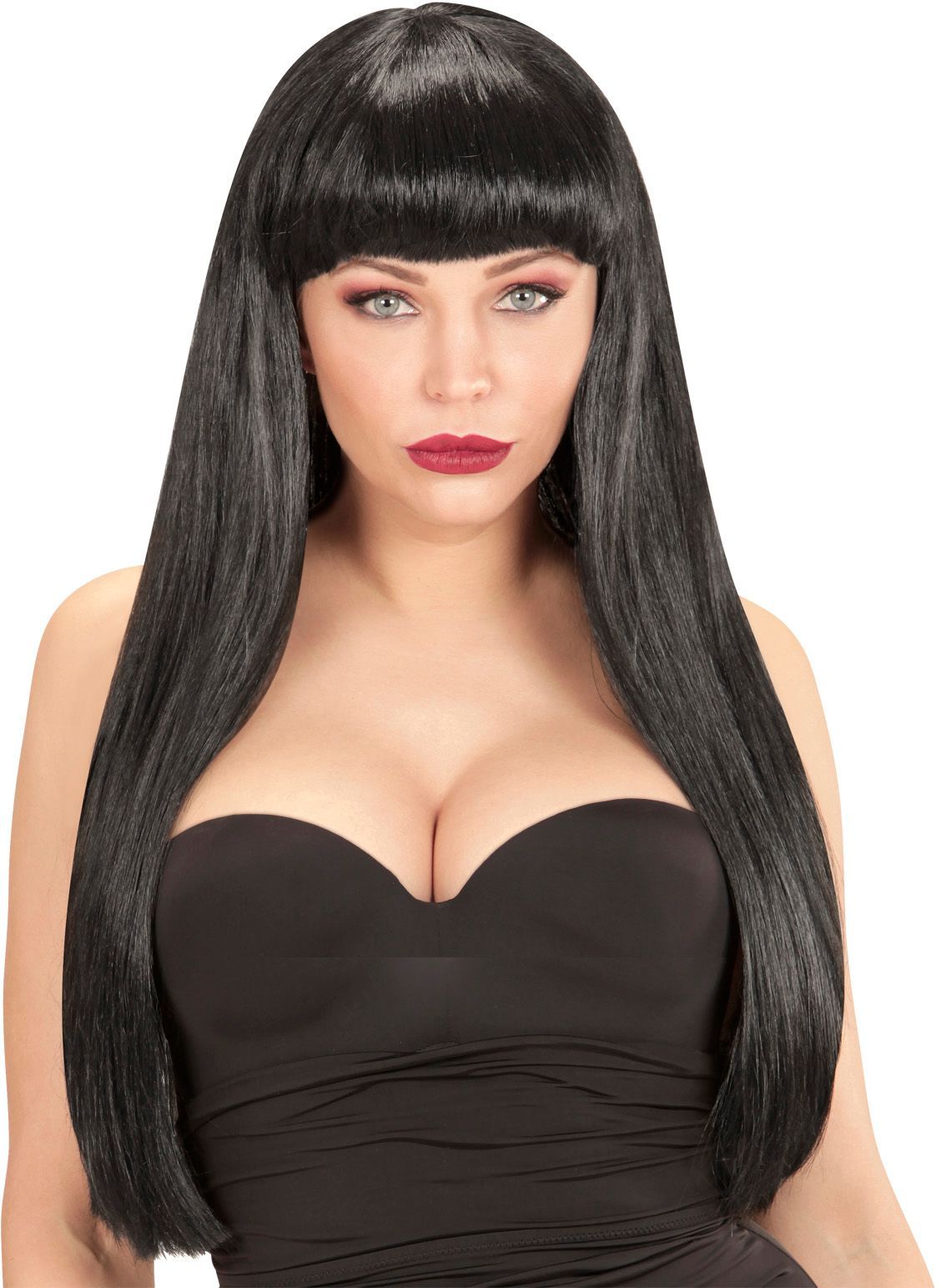 Zwarte Fashion Pruik