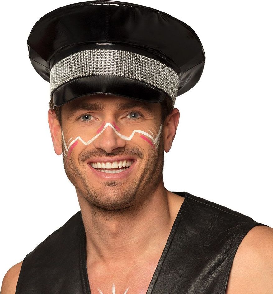 Zwarte Festival Rock Pet met Glitters