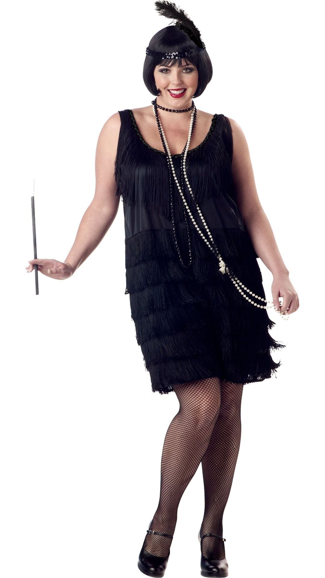 Zwarte Flapperjurk Plus Size