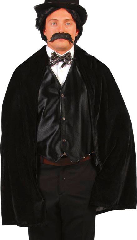 Zwarte Fluwelen Cape 100cm