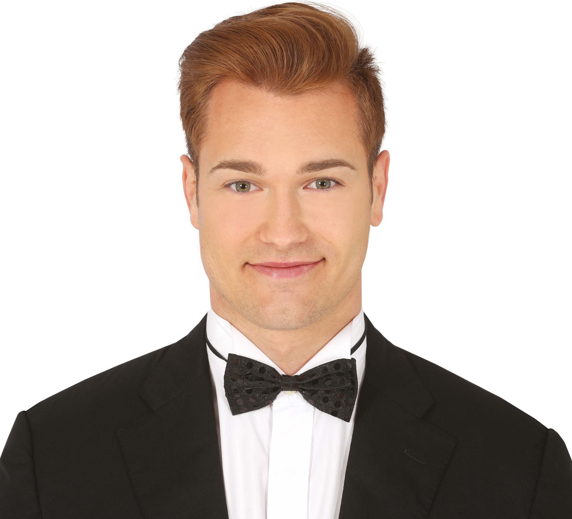 Zwarte Gala Pailletten Vlinderdas