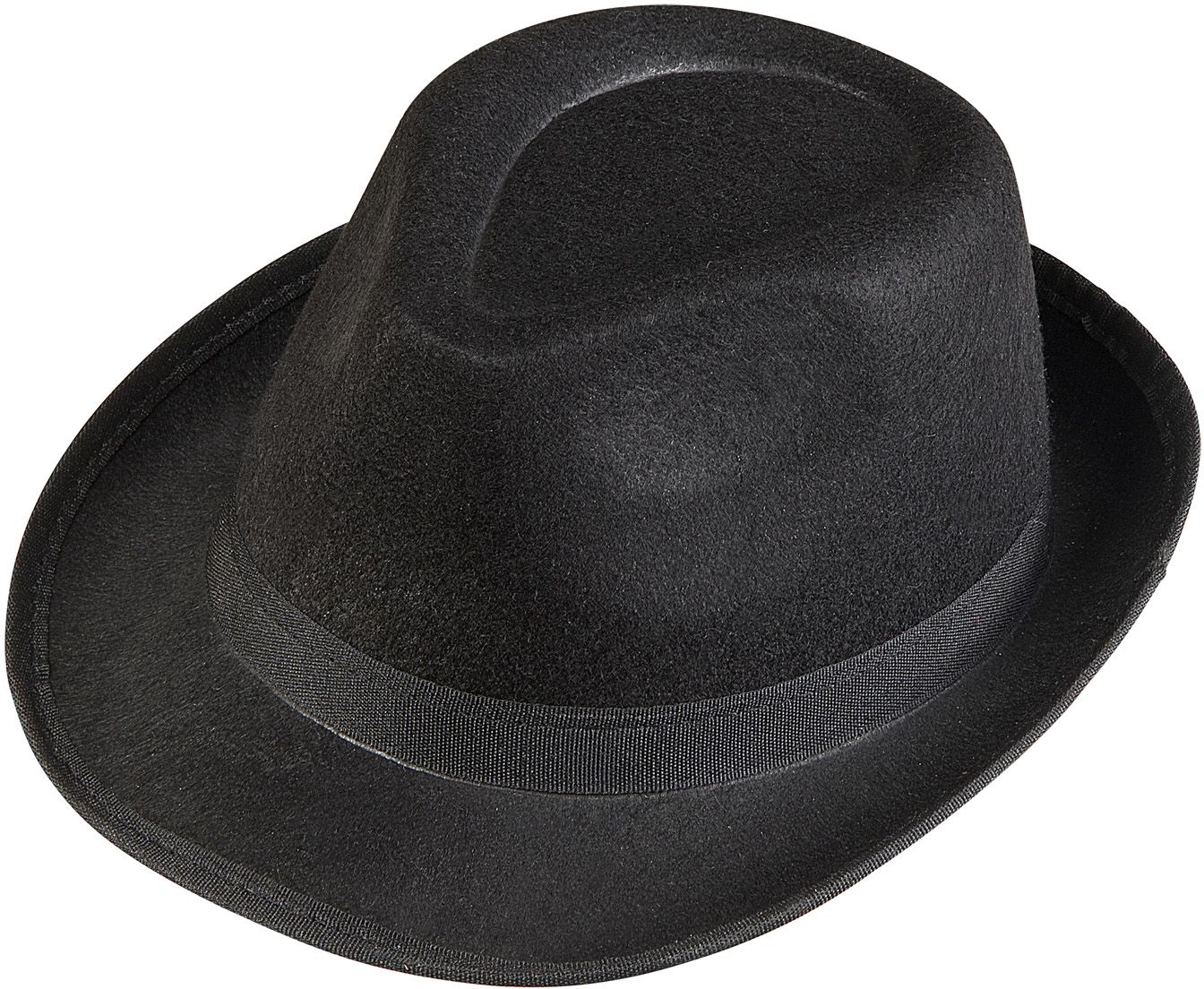 Zwarte Gangster Fedora Hoed