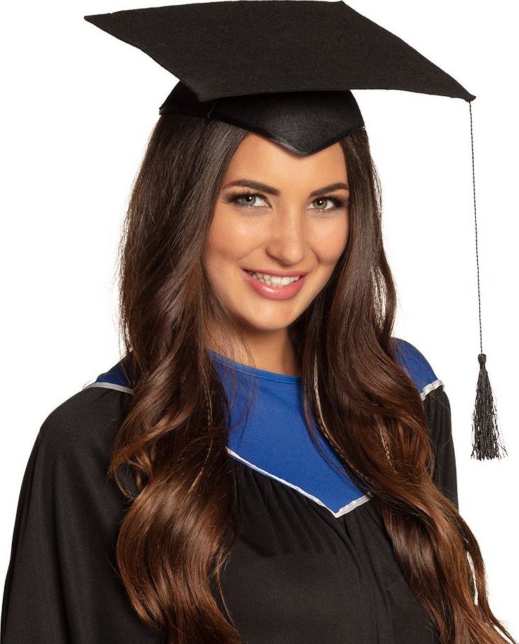 Zwarte Geslaagd Afstudeer Hoed