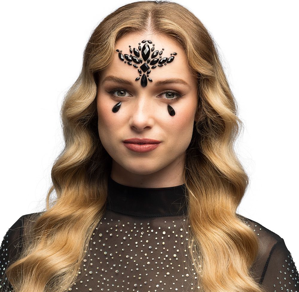 Zwarte Gezichtsjuwelen Variatie Festival