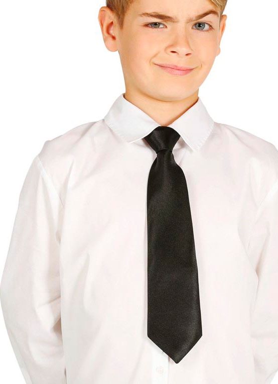 Zwarte Glans Stropdas Kind