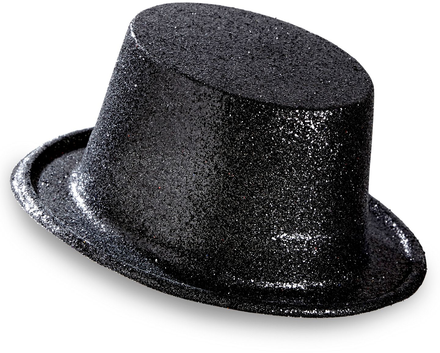 Zwarte Glitter Hoge Hoed