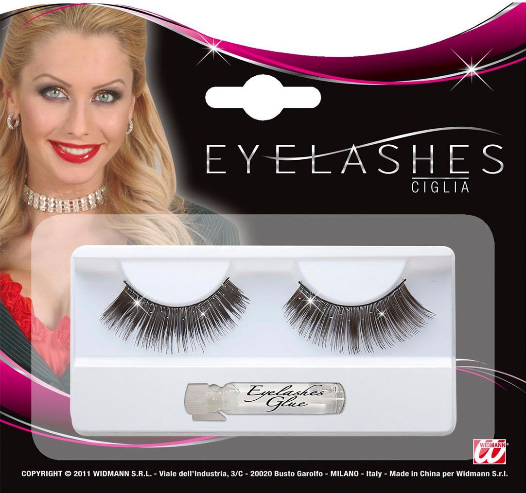 Zwarte Glitter Oogwimpers