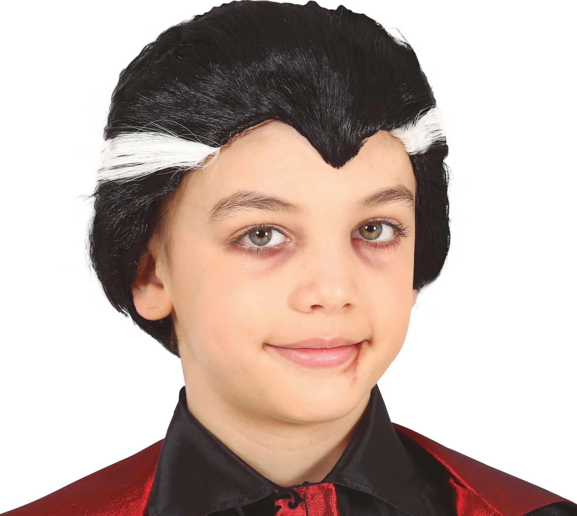 Zwarte Graaf Dracula Pruik Kind