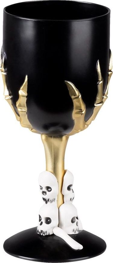Zwarte Halloween Kelk met Schedels