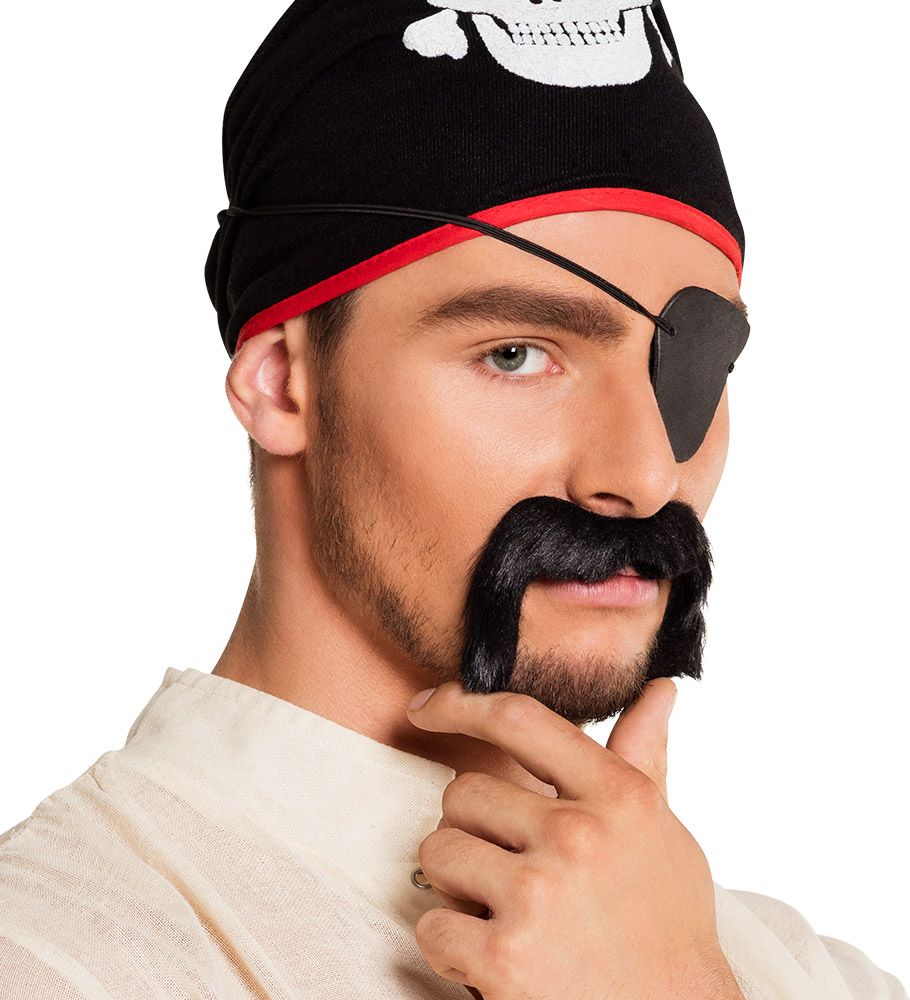 Zwarte hangsnor piraat