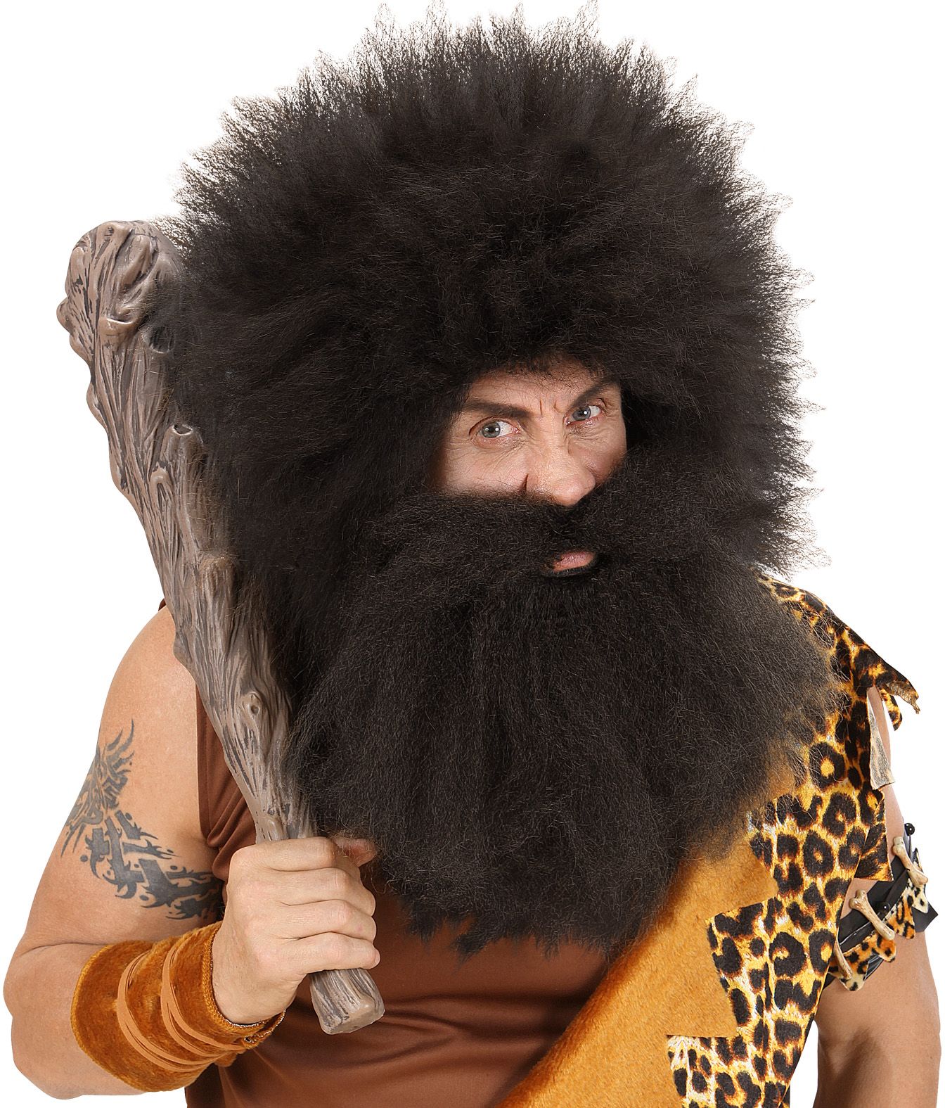 Zwarte holbewoner baard met snor