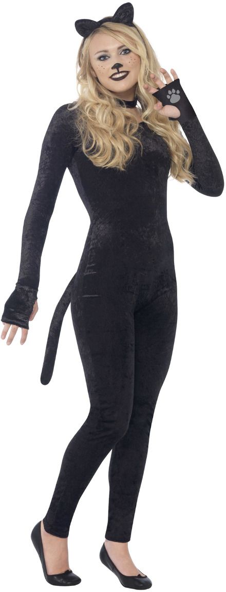 Zwarte Katten Catsuit