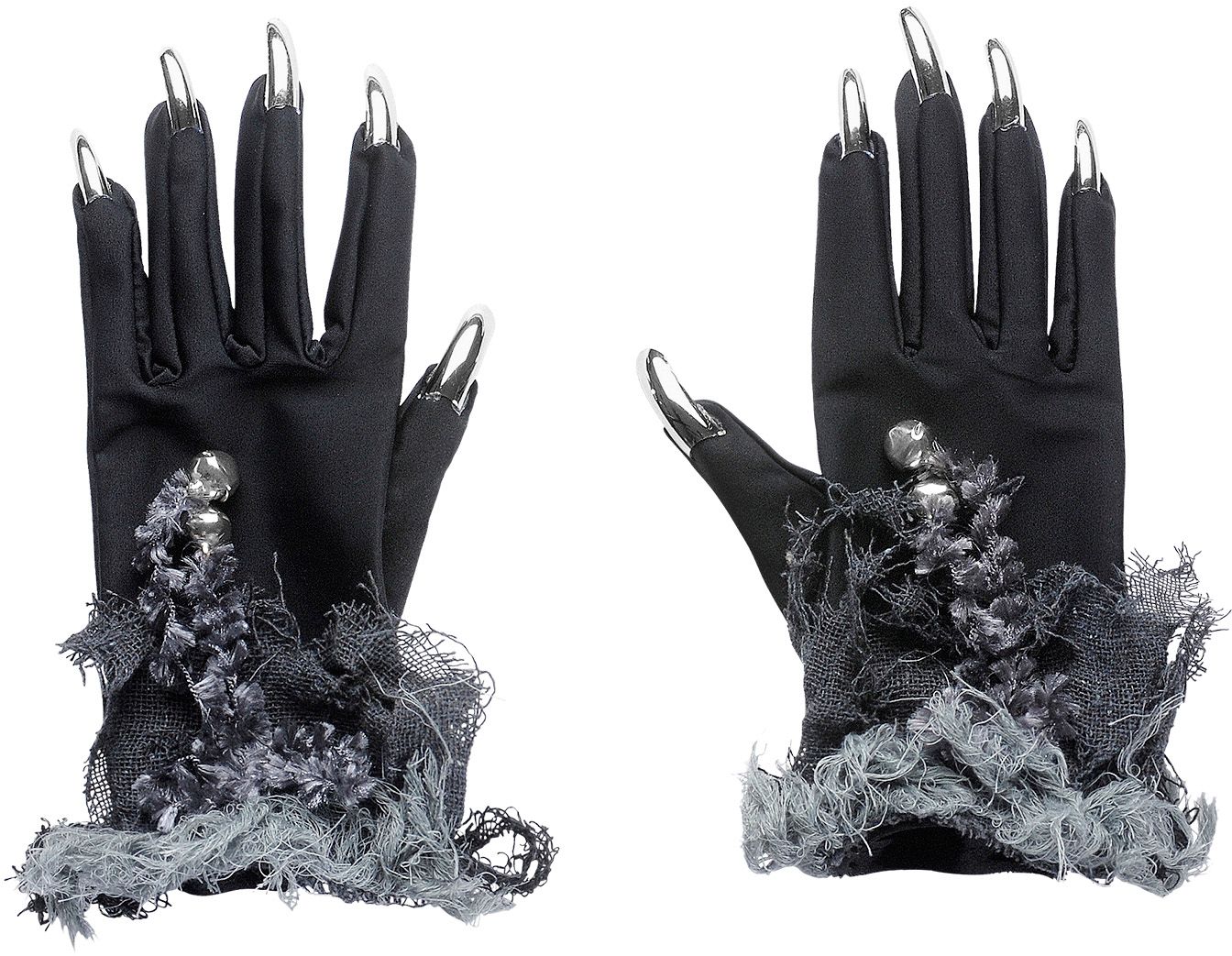 Zwarte Katten Handschoenen met Nagels