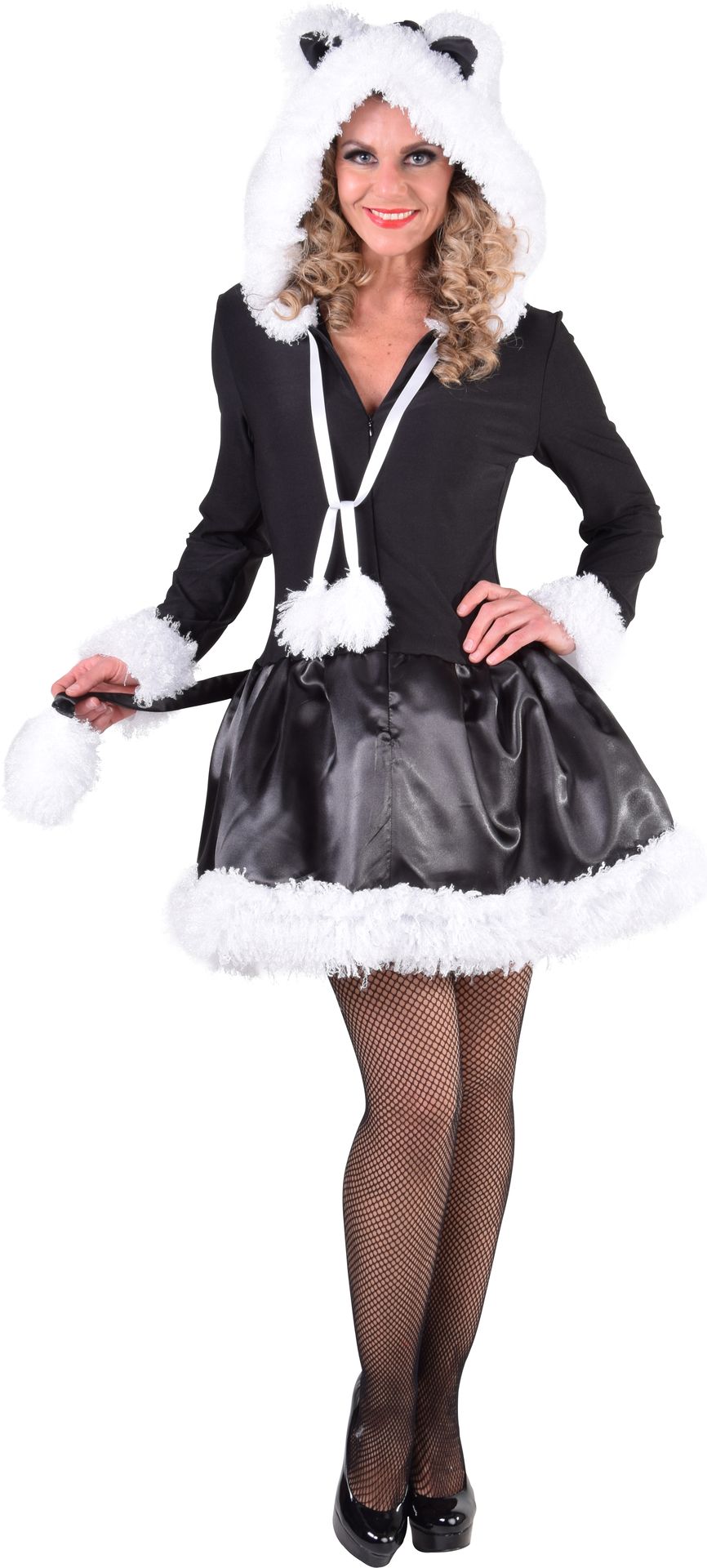 Zwarte Katten Jurk Dames