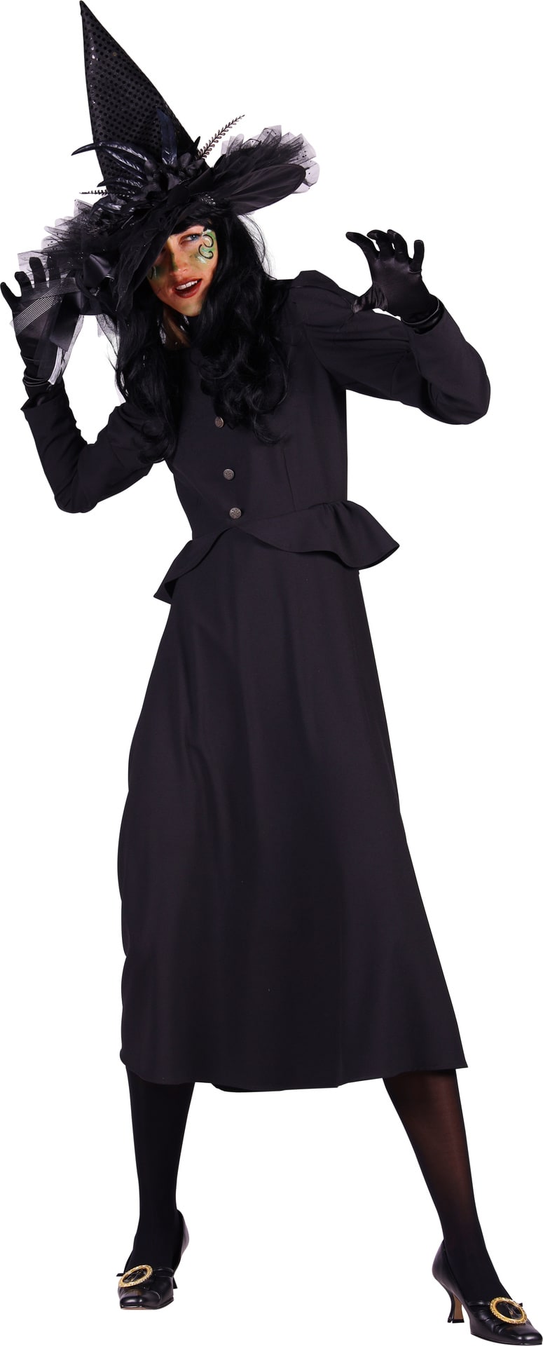 Zwarte Klassieke Heksenjurk Dames Halloween