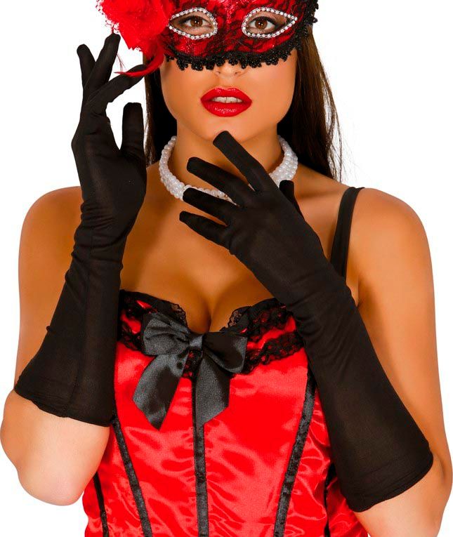 Zwarte Lange Basis Handschoenen