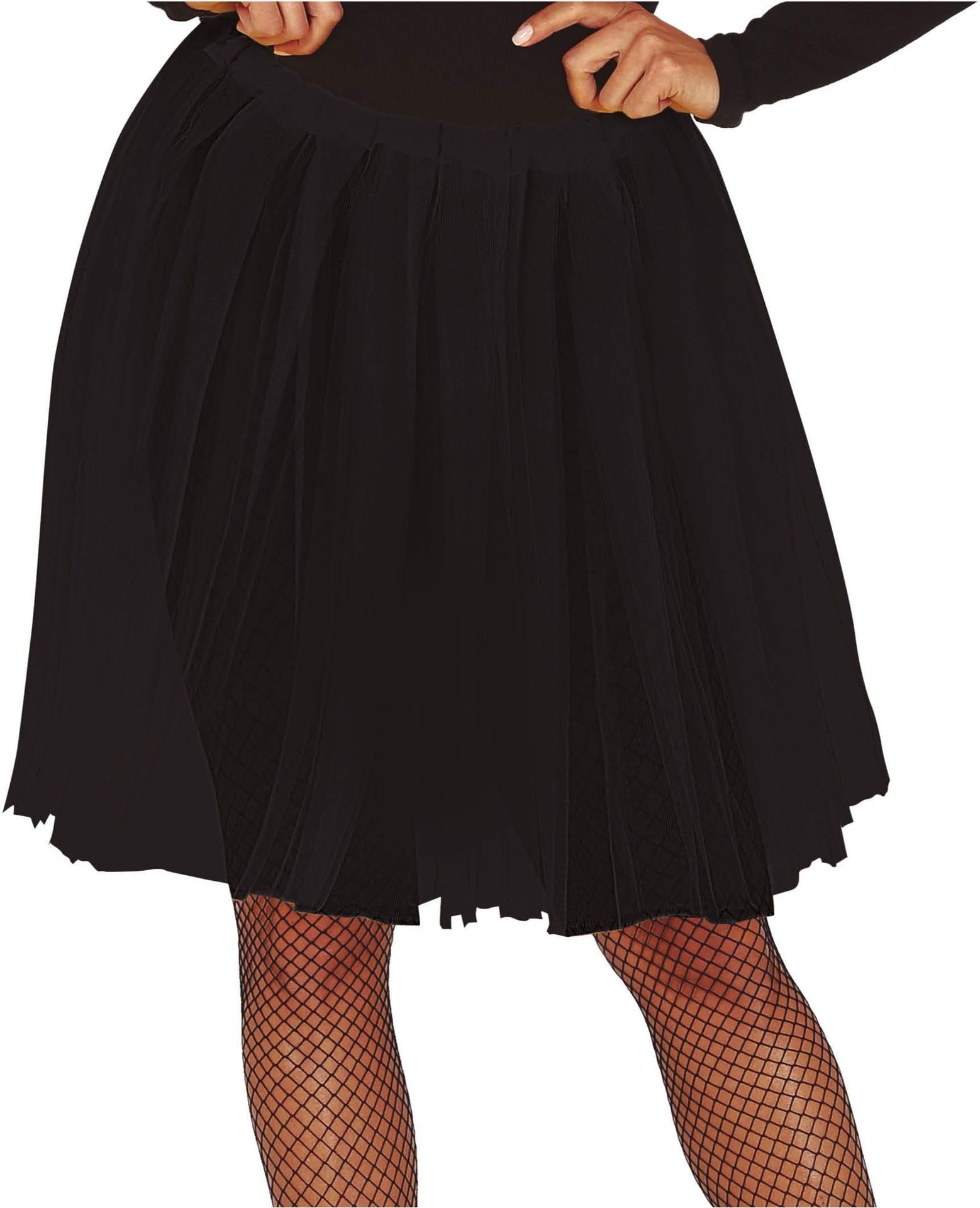 Zwarte Lange Tutu Dames 60cm