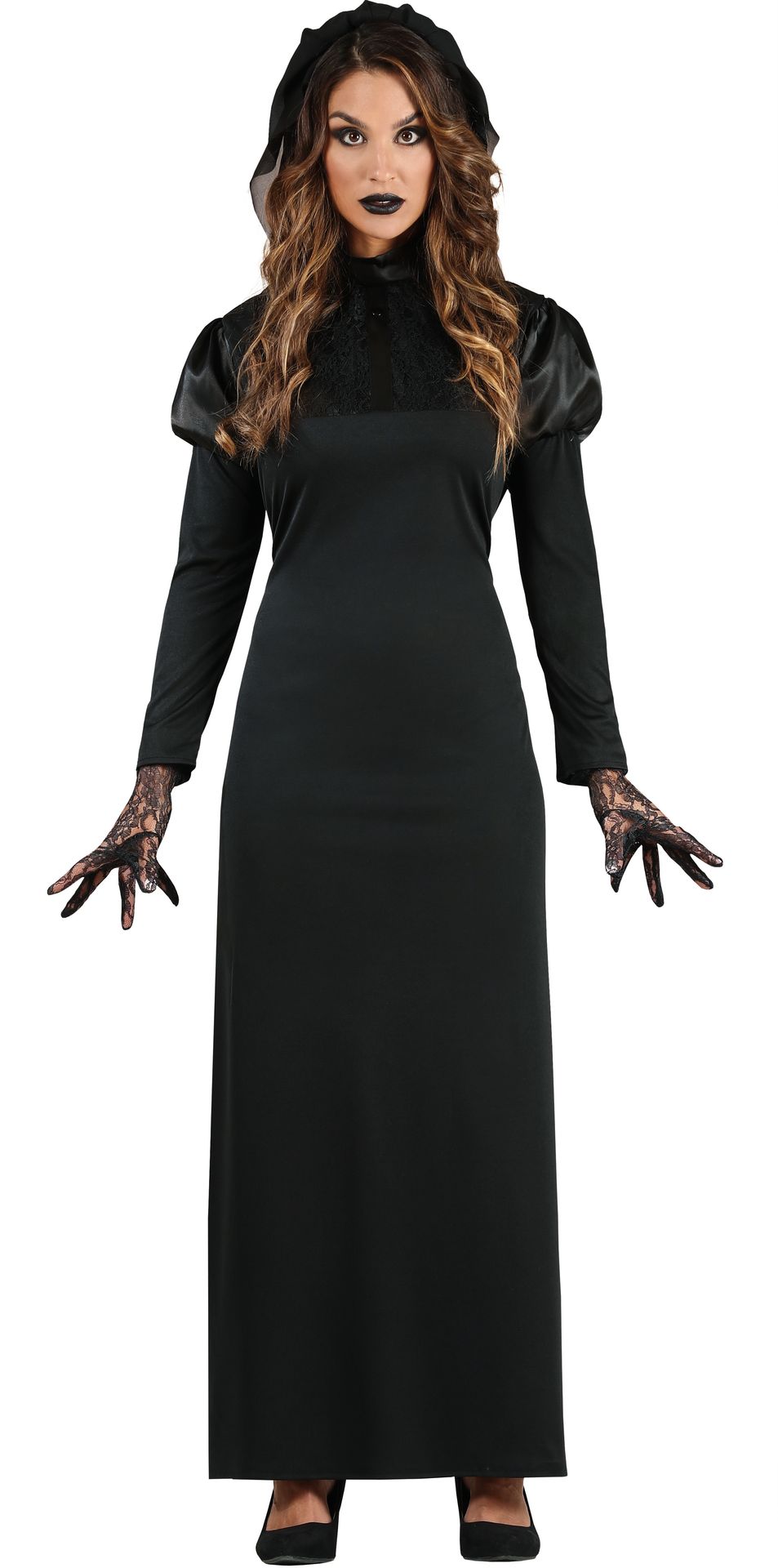 Zwarte lange Winchester jurk