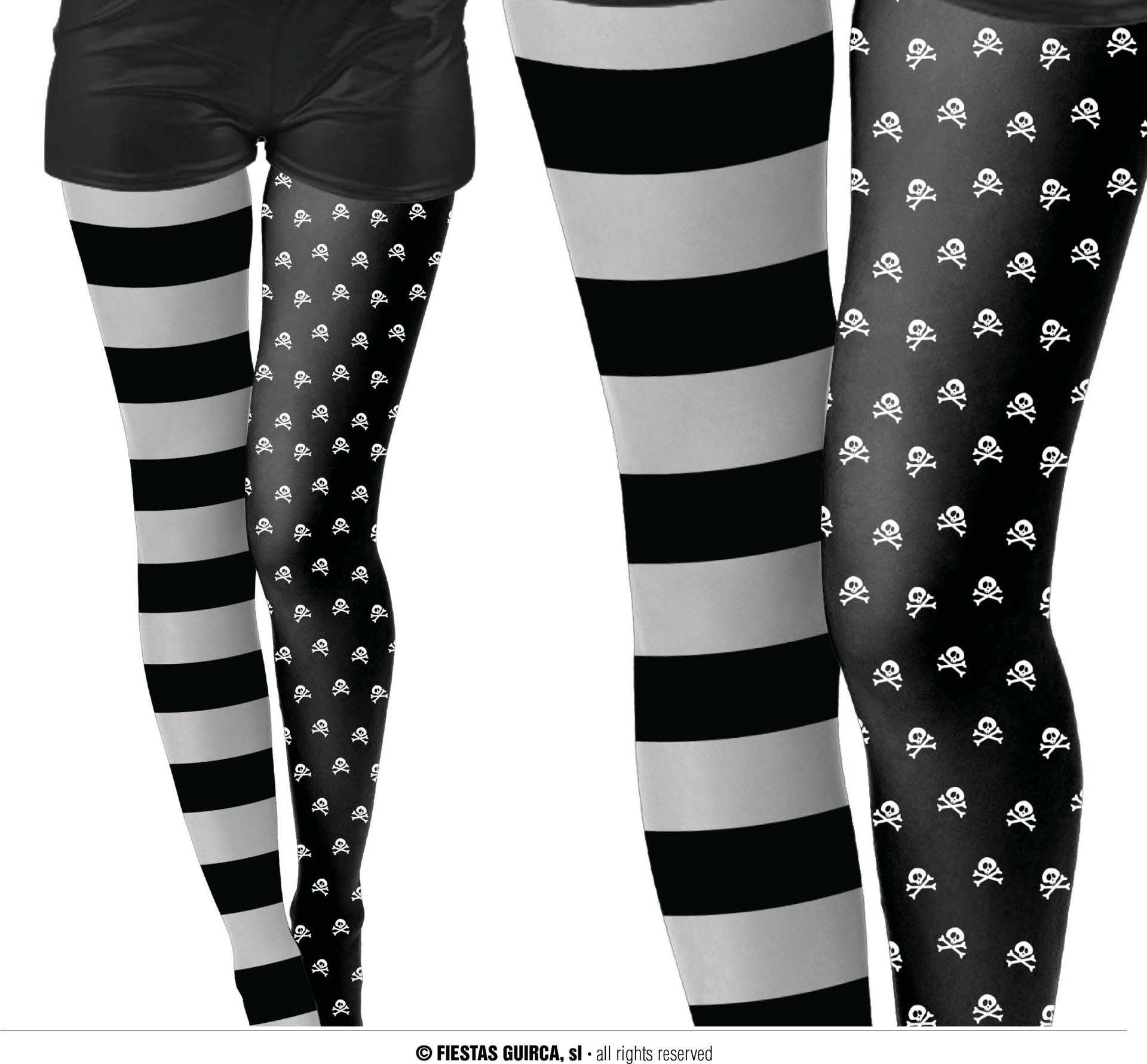 Zwarte Legging Skelet Dames