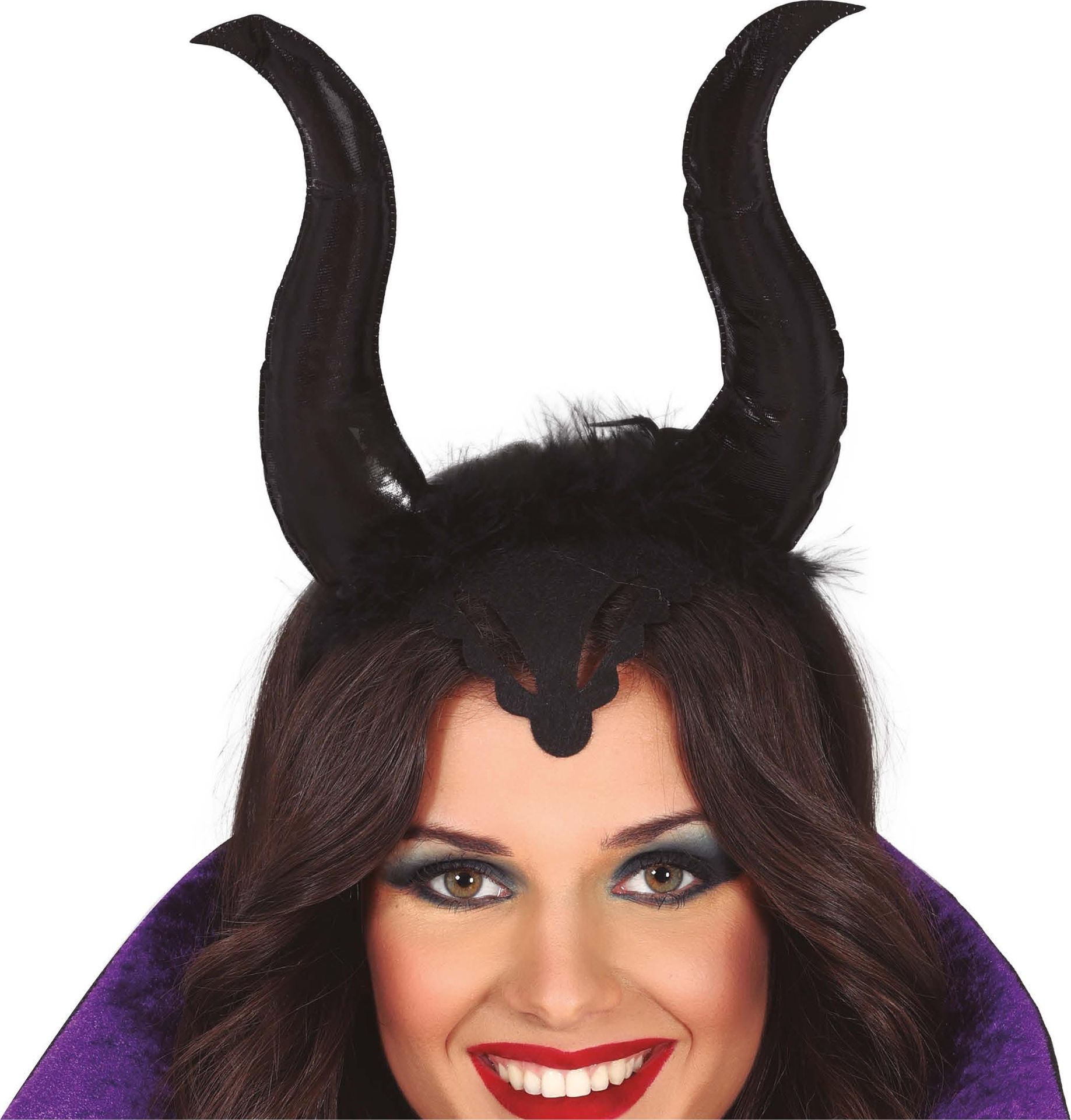Zwarte Maleficent Hoorn Haarband