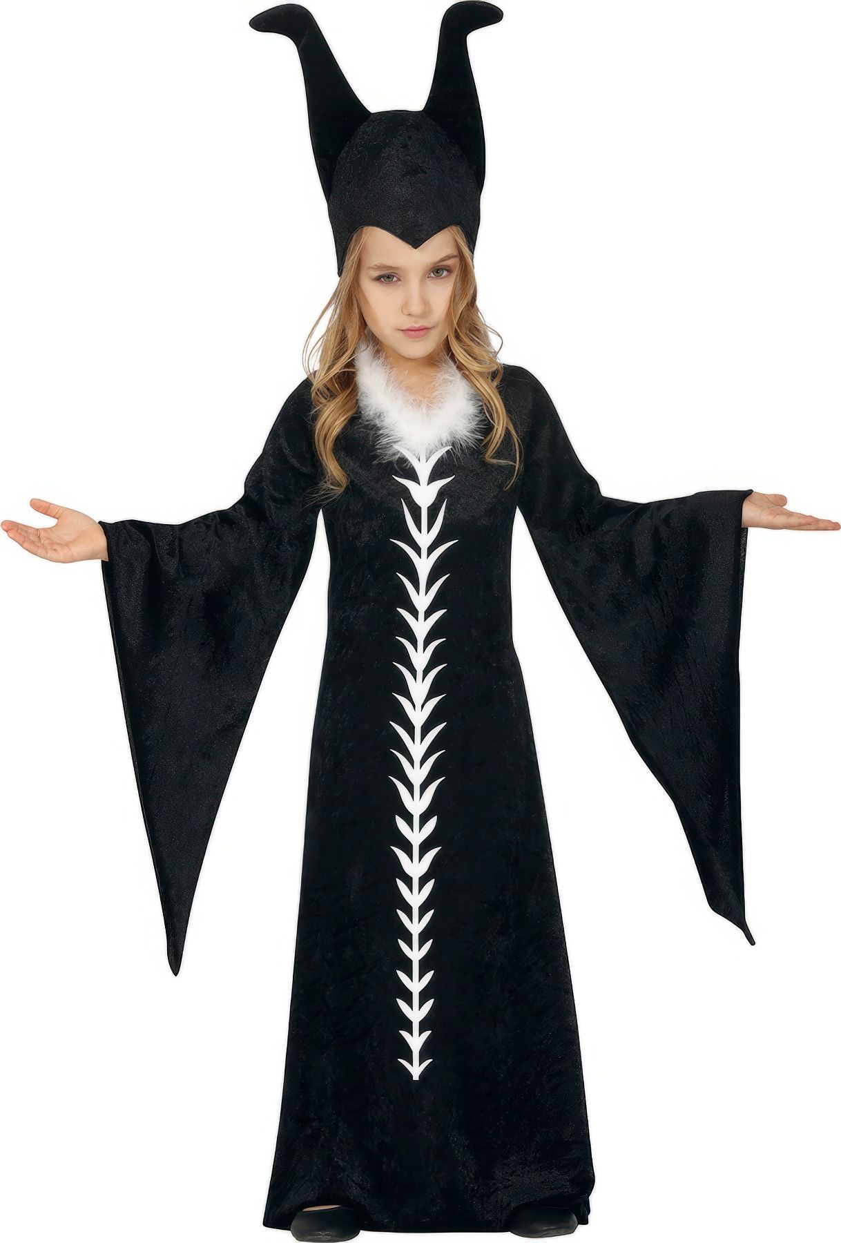 Zwarte Maleficent Jurk Kind