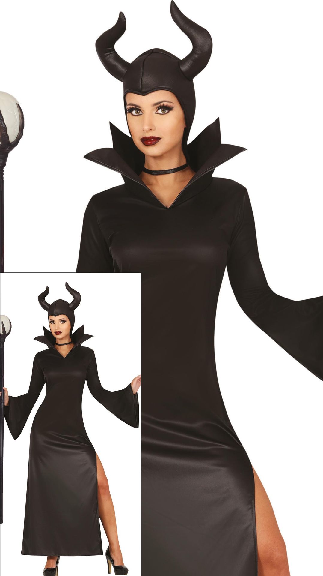 Zwarte Malifecent Outfit Dames