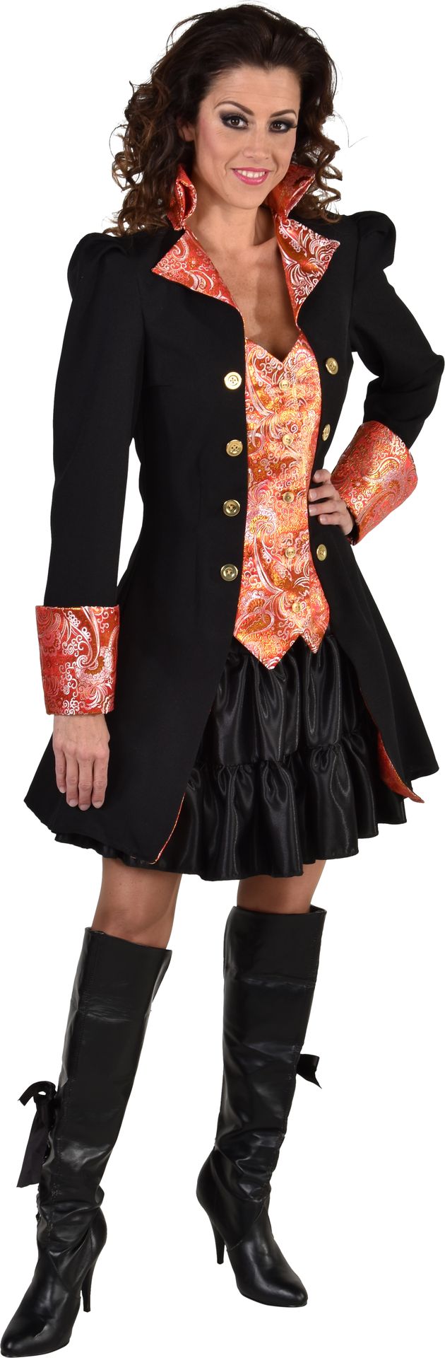 Zwarte Markiezin Jas Vrouwen