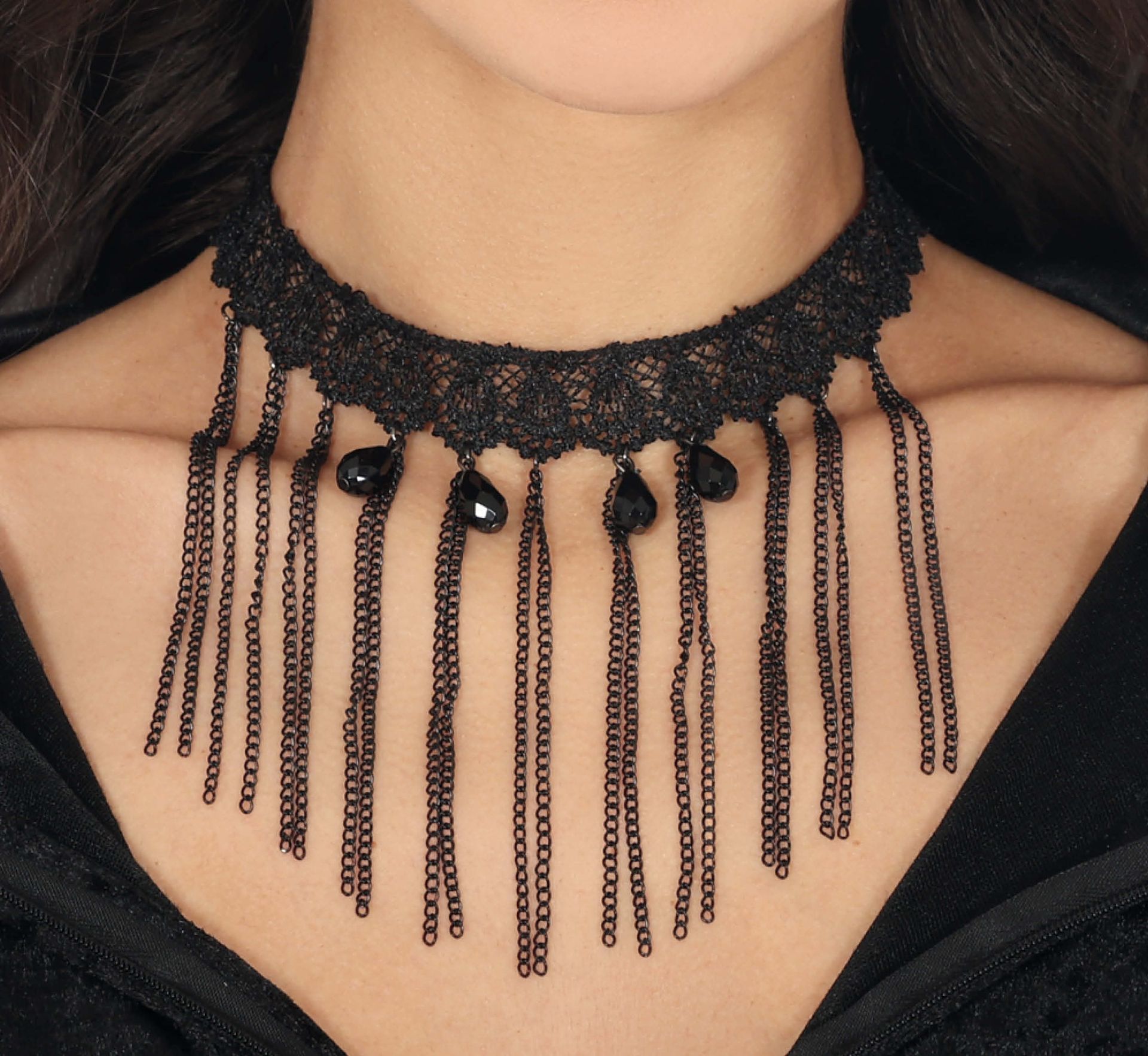 Zwarte Marquise Sieraden Choker