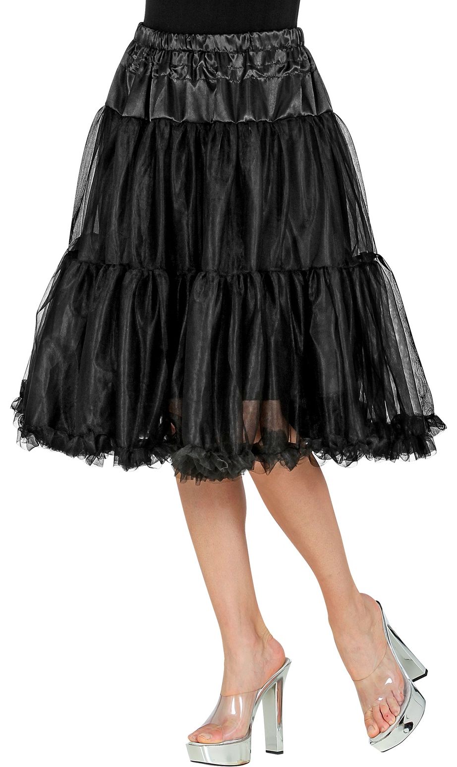 Zwarte Midi Tule Petticoat