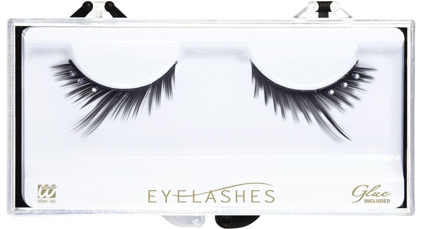 Zwarte Nepwimpers met Strass