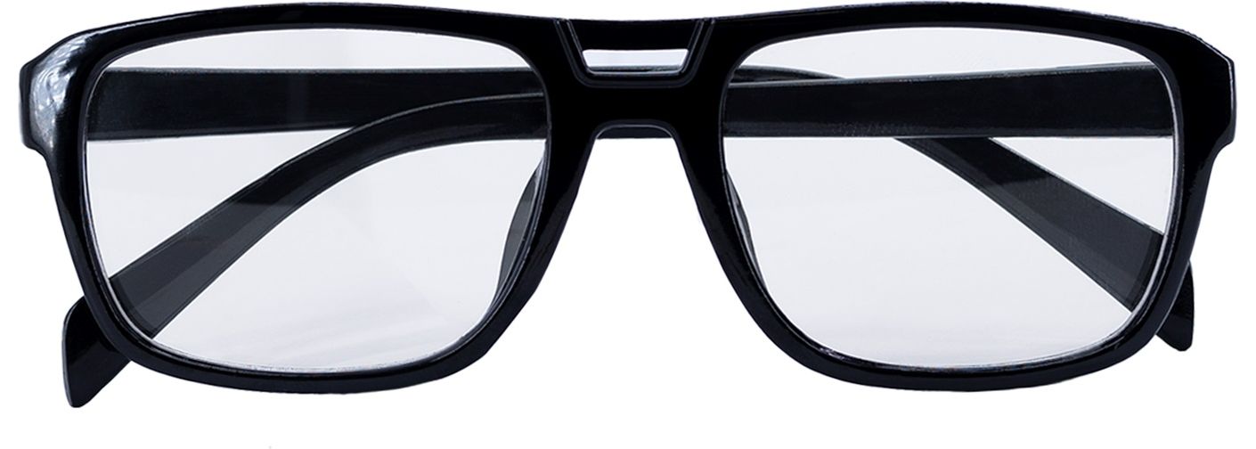 Zwarte nerd feestbril met glazen