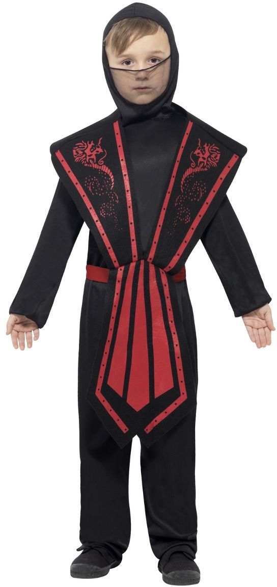 Zwarte Ninja Kostuum Jongens