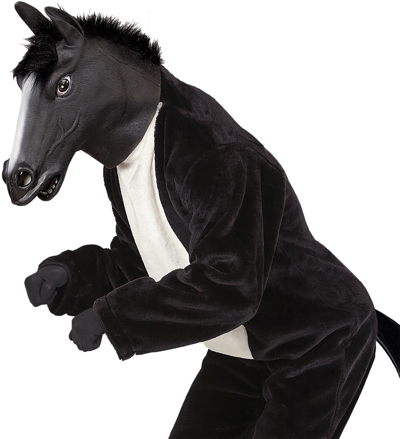 maniac Bezwaar Realistisch Zwarte paarden masker | Carnavalskleding.nl