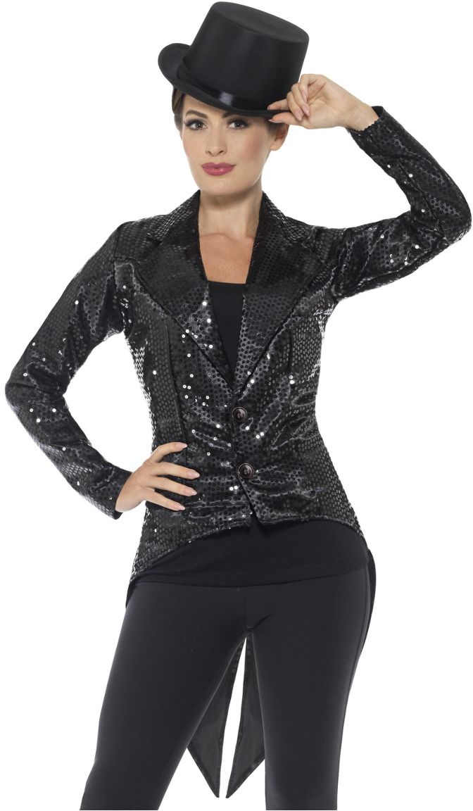 Zwarte Pailletten Jasje