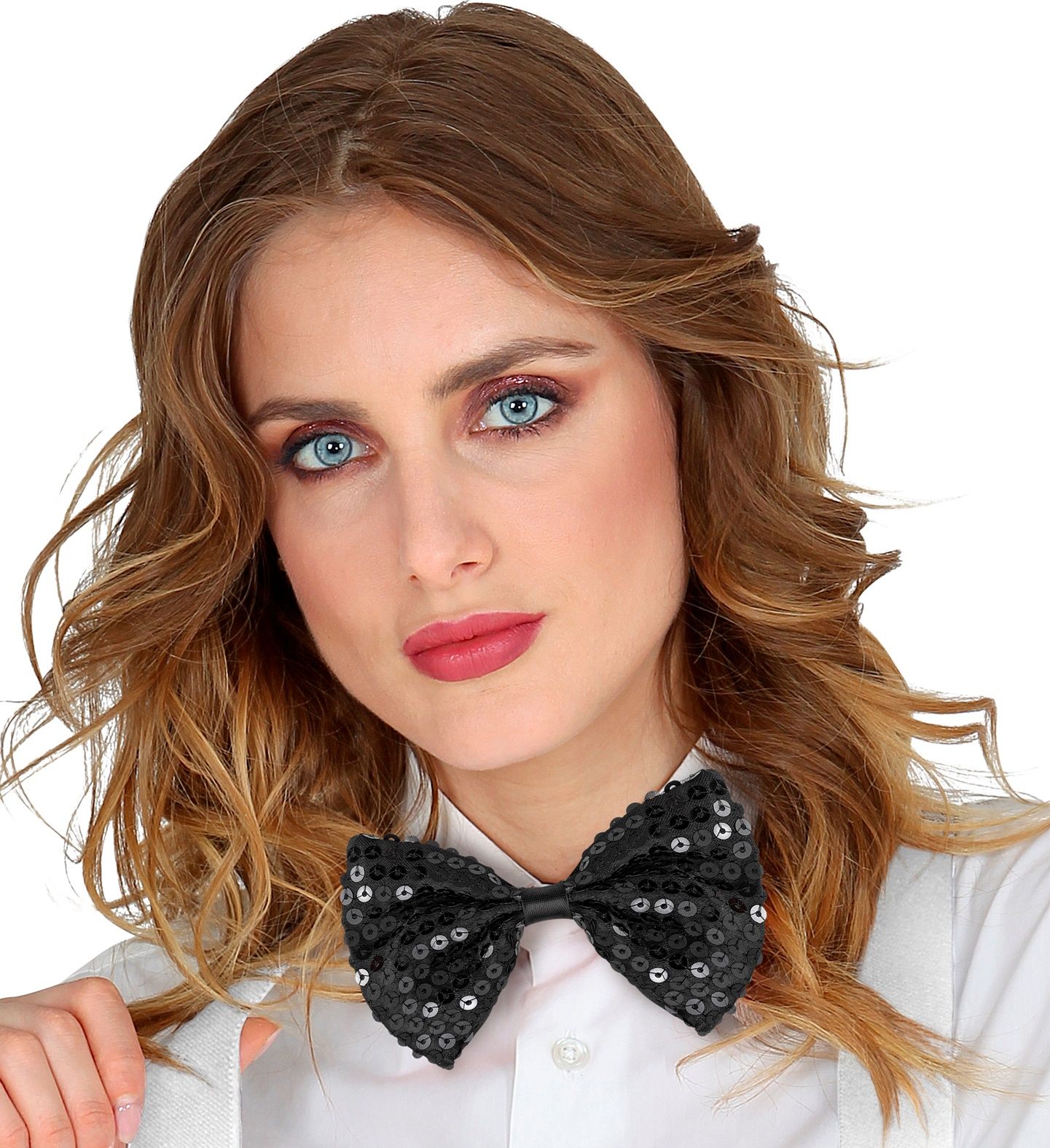 Zwarte Pailletten Vlinderdas