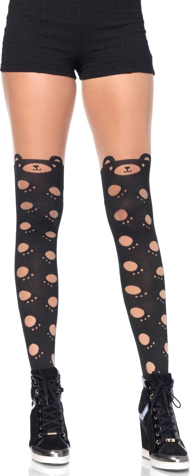 Zwarte Panty met Beren