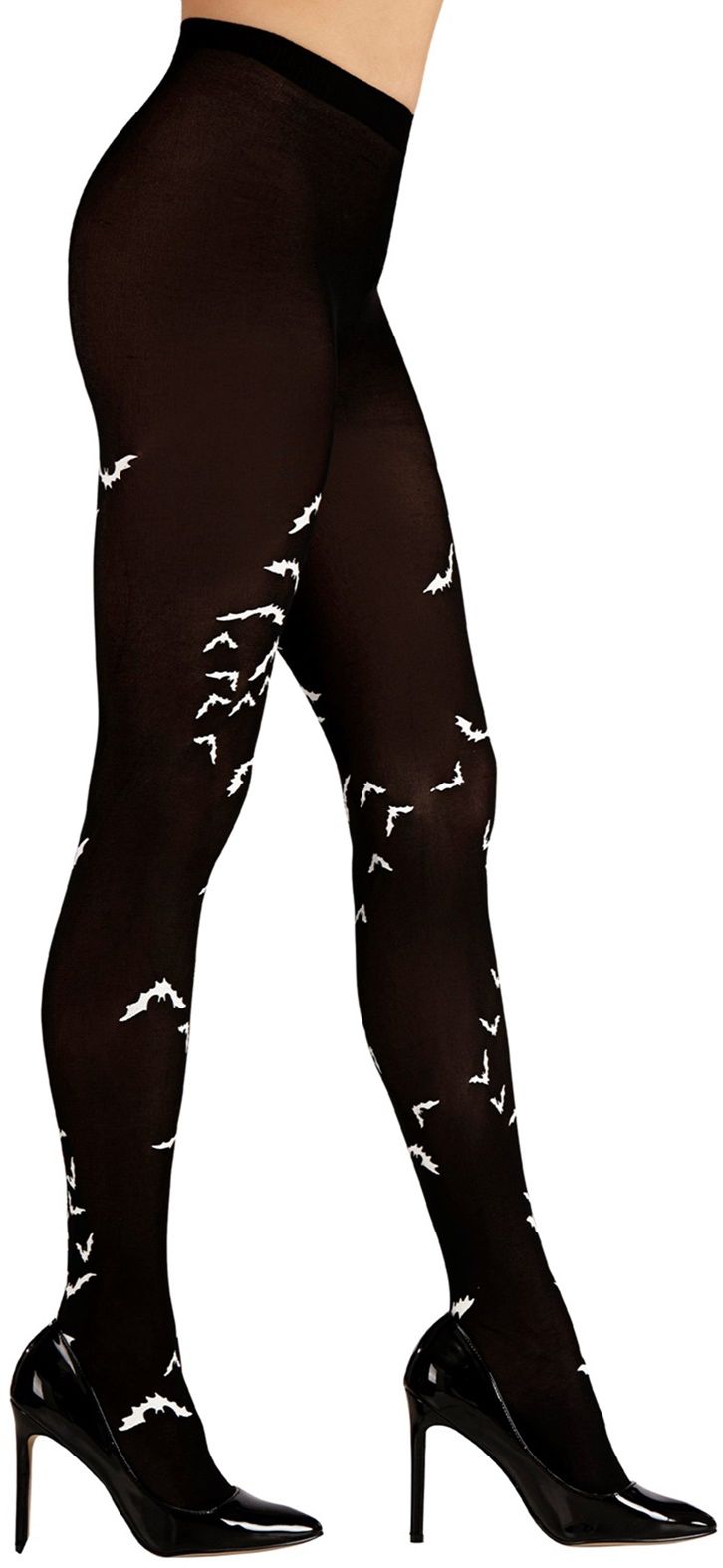 Zwarte Panty met Vleermuizen