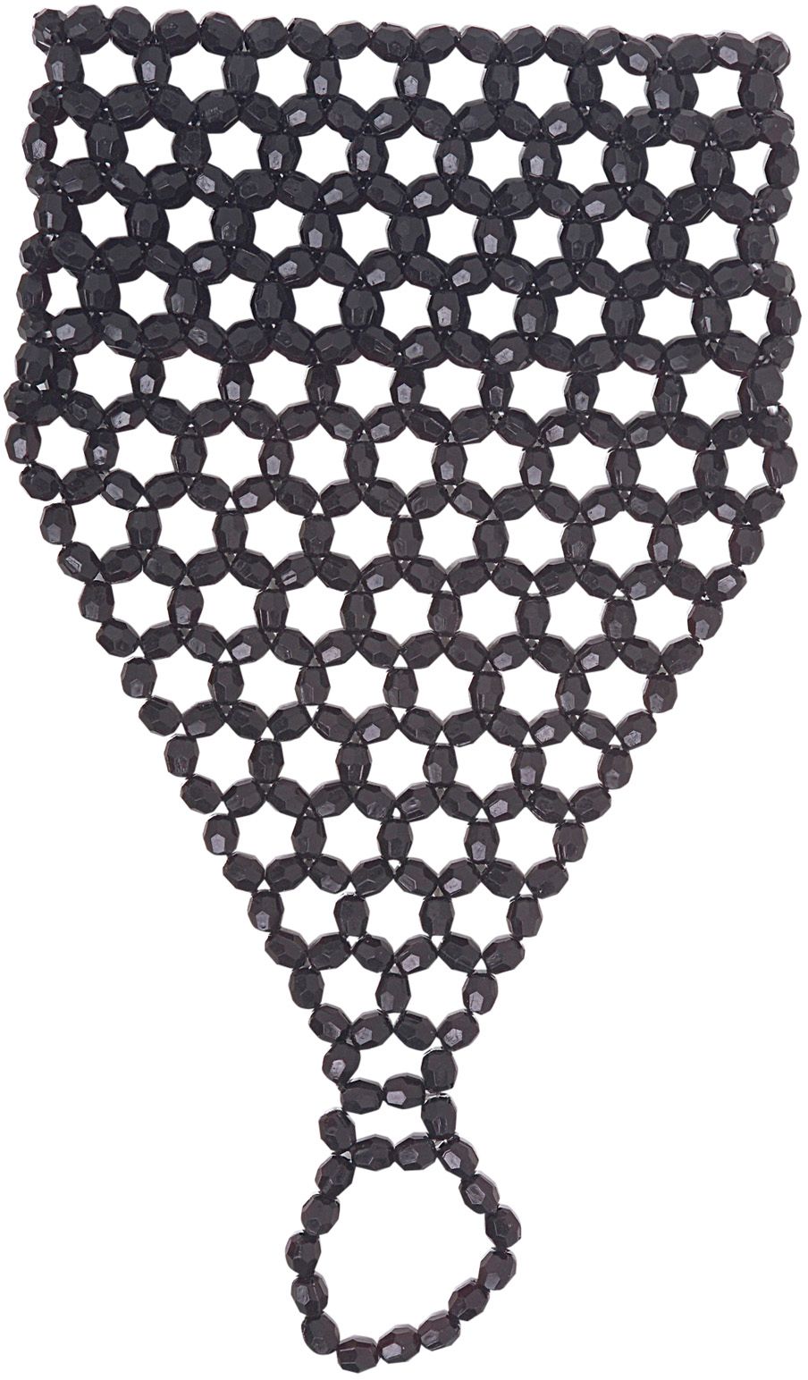 Zwarte Pareltjes Vingerhandschoen