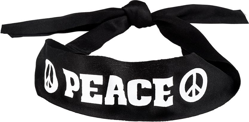 Zwarte peace hoofdband