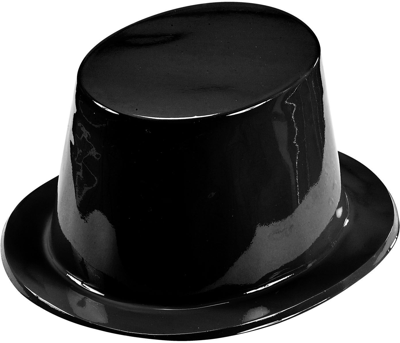 Zwarte Plastic Hoge Hoed
