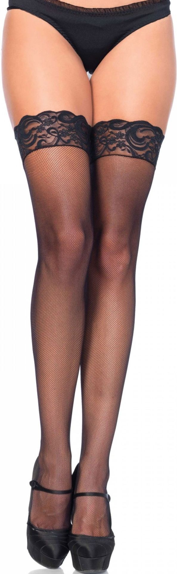 Zwarte Plus Size Micro Netkousen