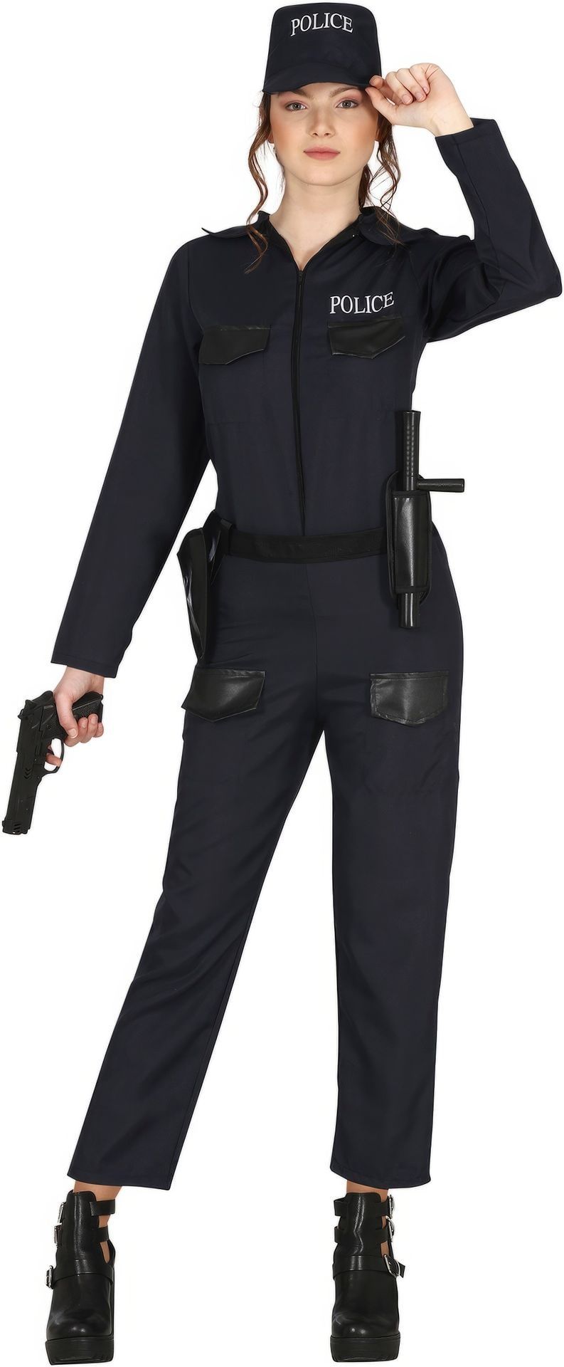 Zwarte Politie Jumpsuit Meisjes 14-16 Jaar